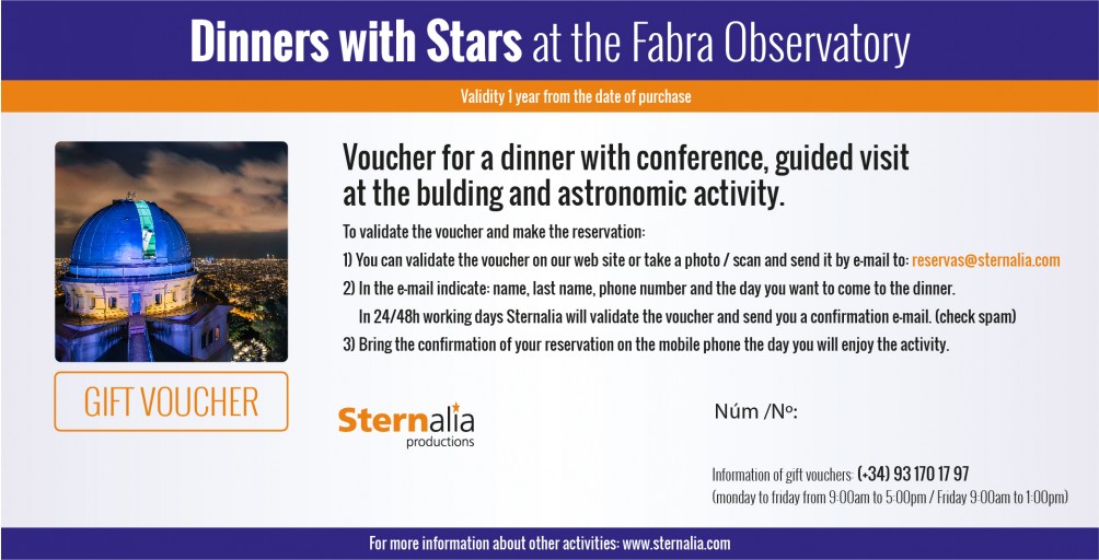 DINNER WITH STARS at the Fabra Observatori