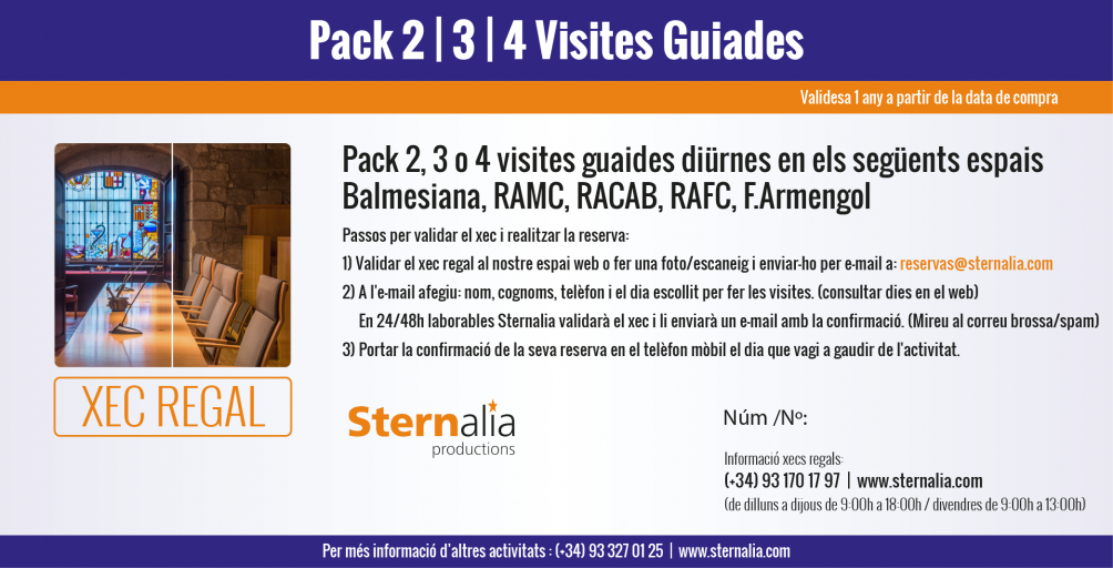 PACK 2 o 3 visites guiades diürnes