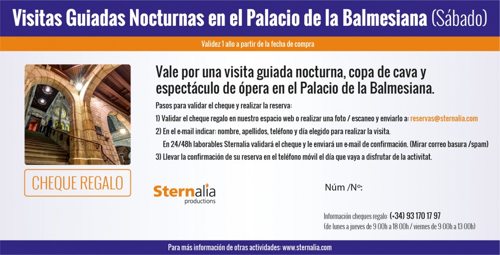 VISITA GUIADA nocturna en el Palacio de la Balmesiana