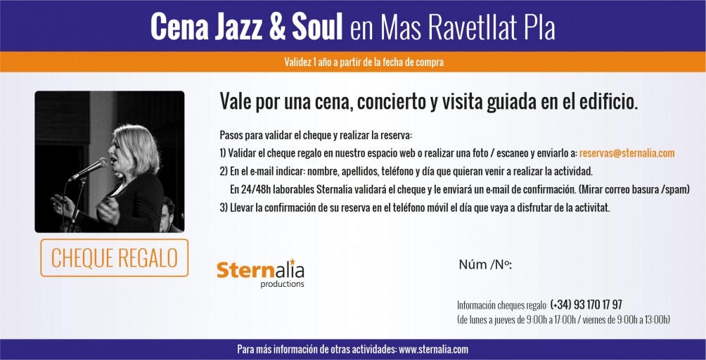 CENA JAZZ&SOUL, Mas Ravetllat Pla