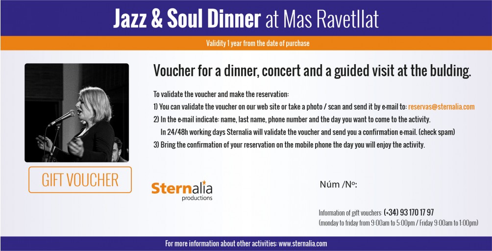 JAZZ&SOUL DINNER, Mas Ravetllat Pla