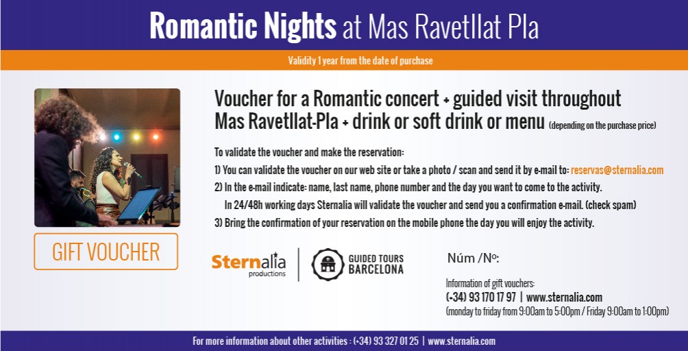 ROMANTIC NIGHTS, Mas Ravetllat Pla