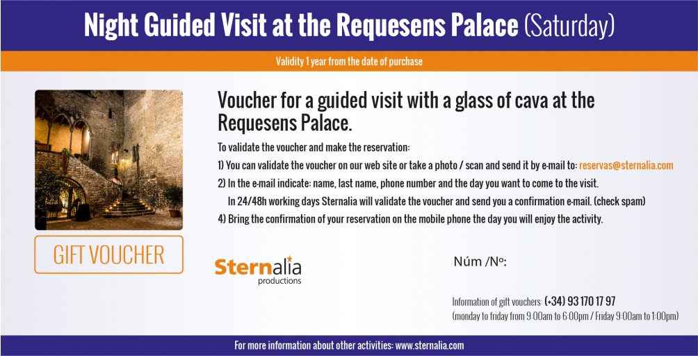 NIGHT GUIDED VISIT at the Requesens Palace (saturday)